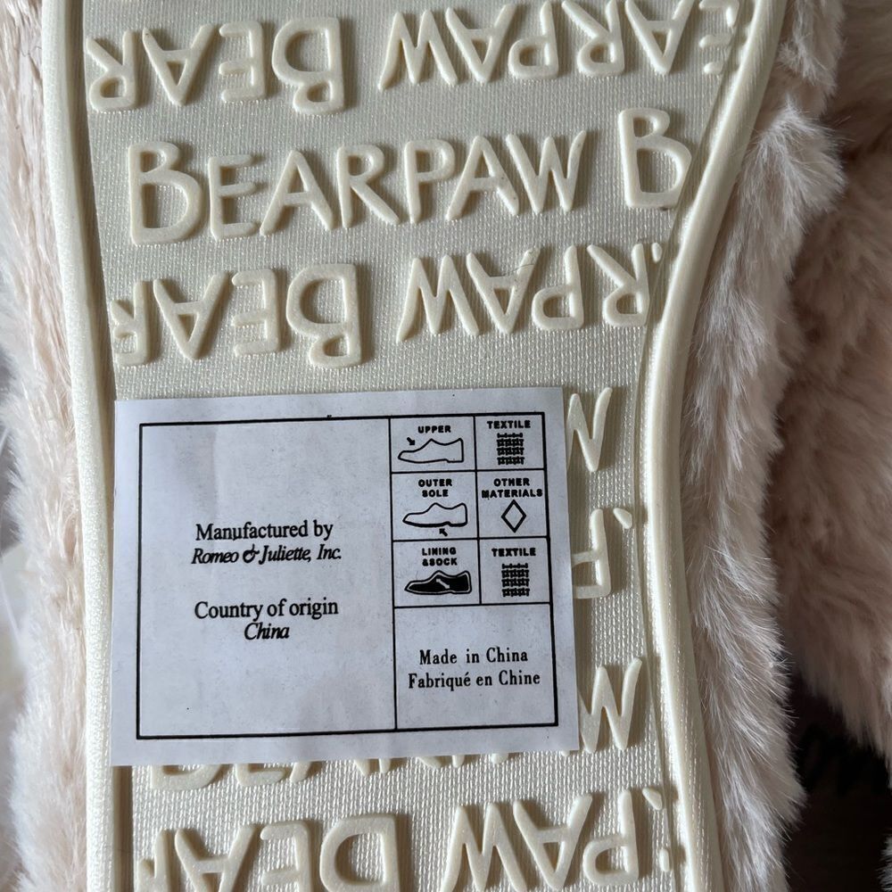 NIB BearPaw Brielle Faux Fur Slippers Size S (5-6) - Picture 8 of 10
